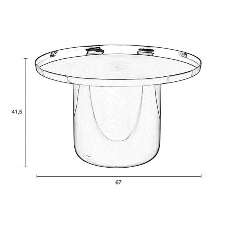 Table basse ronde noir laqué design - Shiny Bomb 