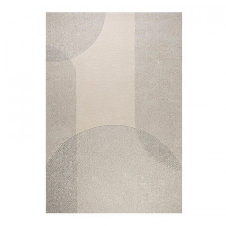 Tapis de salon gris clair design motifs arrondis - Dream 