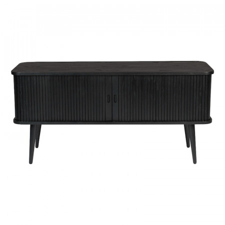 Meuble TV noir portes coulissantes vintage - Barbier 