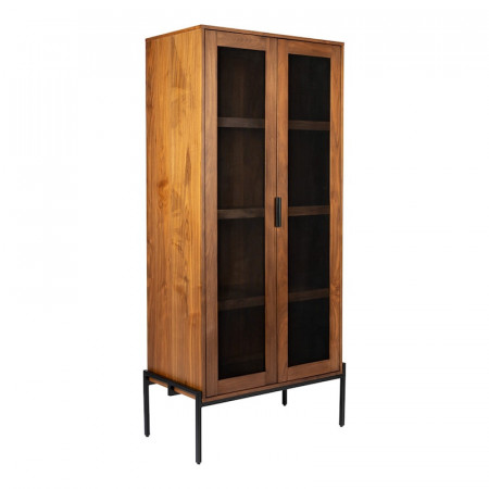 Meuble vitrine placage noyer design Hardy Zuiver