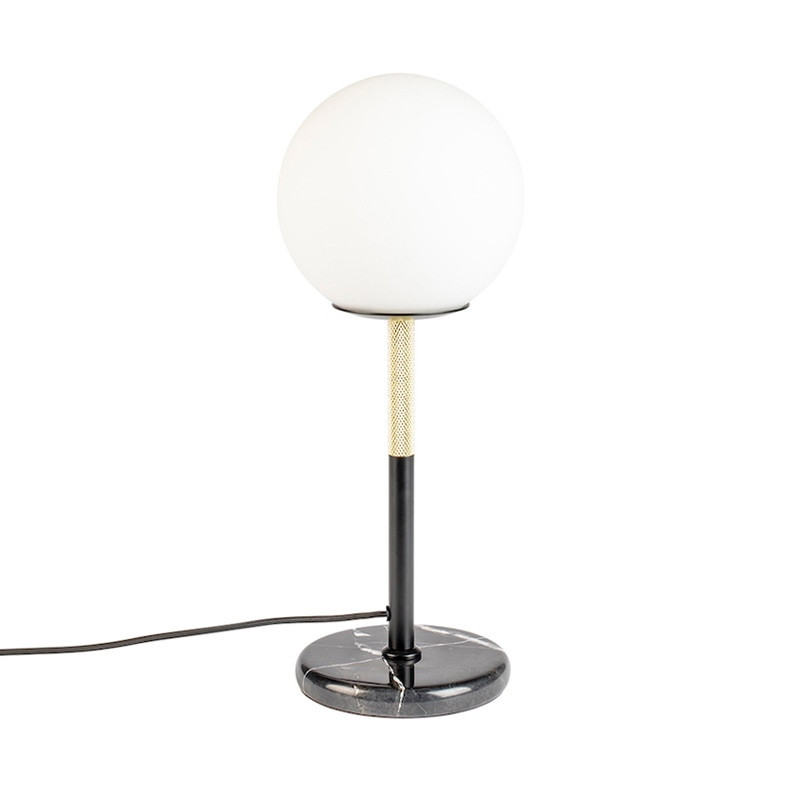 Lampadaire globe blanc design doré Hubsch sur CDC Design