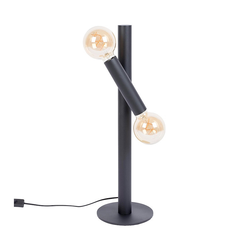 Lampe noire design 2 ampoules - Hawk 