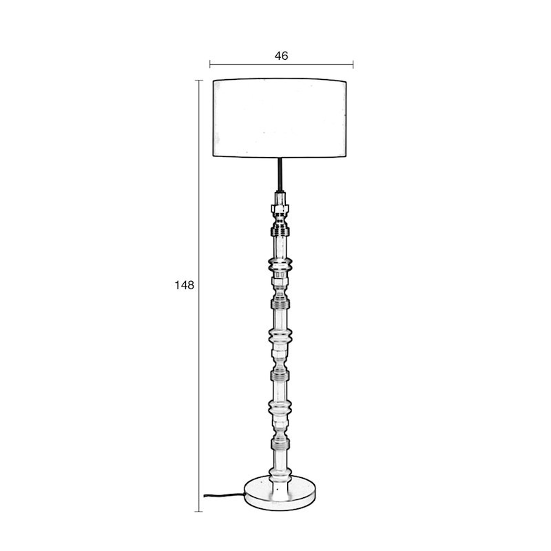 Lampadaire noir et or design - Totem 