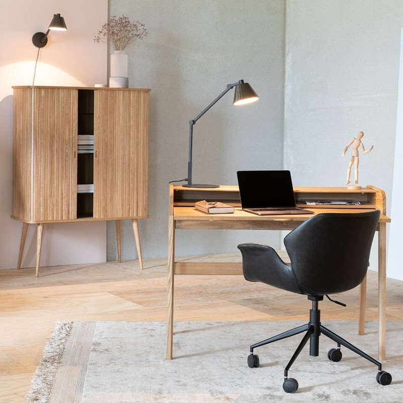 Lampe de bureau noire design tactile Lub Zuiver