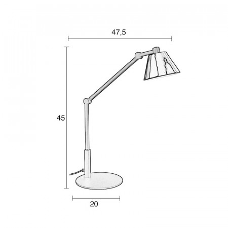 Lampe de bureau noire design tactile - Lub 