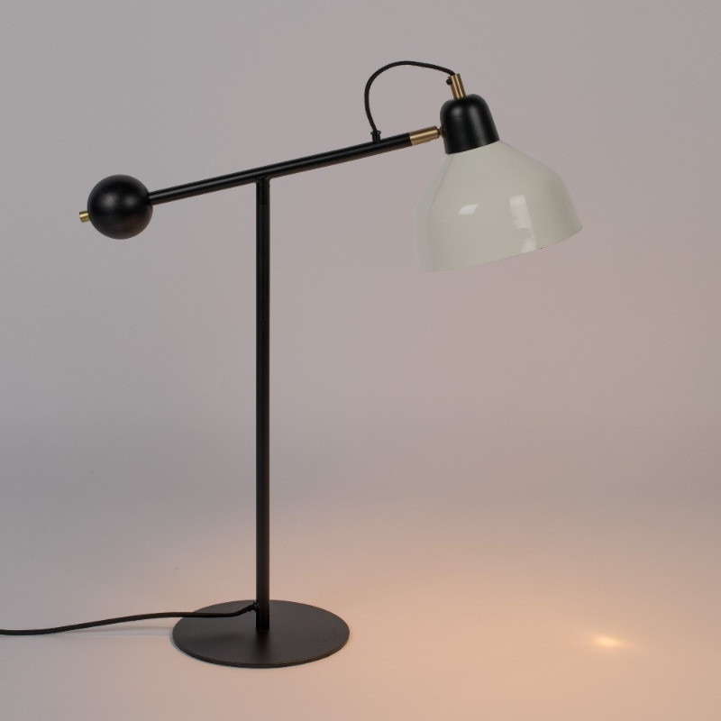 Lampe design articulée blanche et métal noir - Skala 