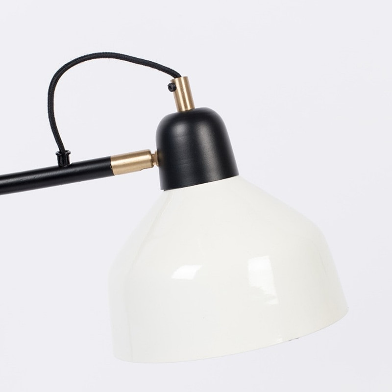 Lampe design articulée blanche et métal noir - Skala 