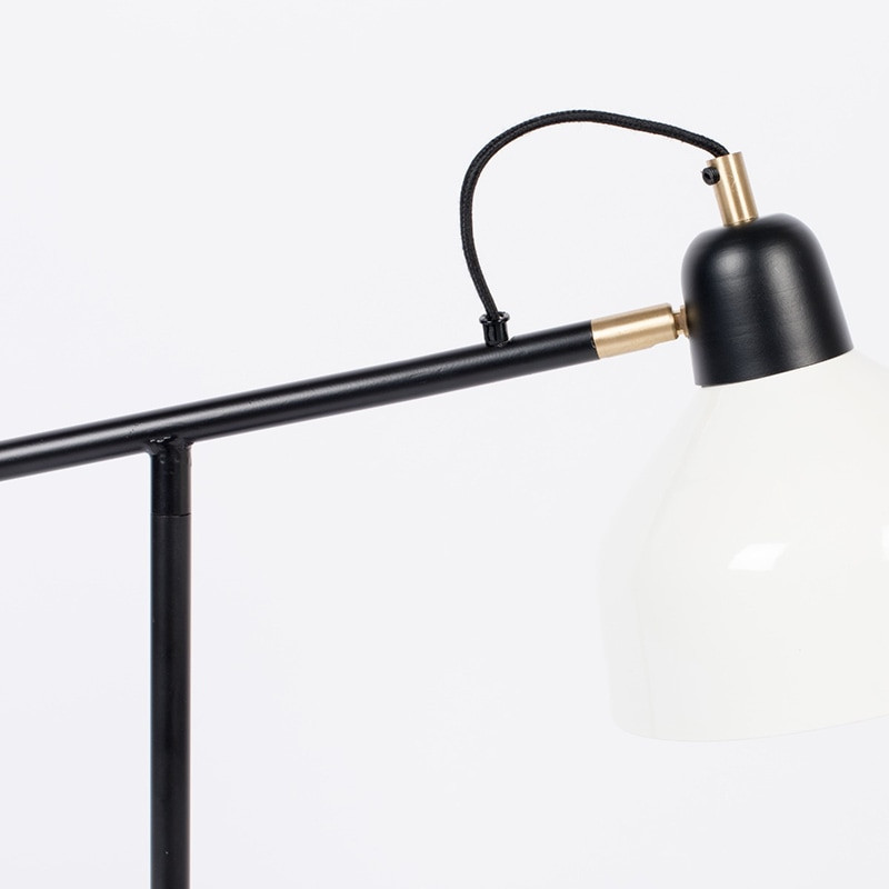 Lampe design articulée blanche et métal noir - Skala 