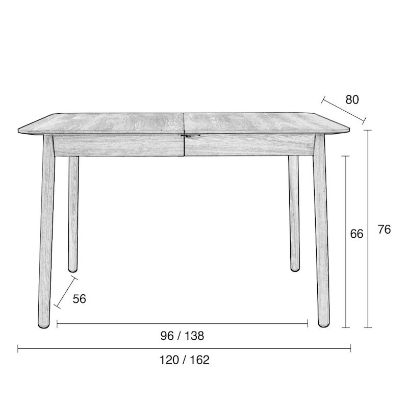 Table scandinave extensible en bois - Glimps  