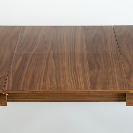 Table à manger vintage extensible en placage noyer - Glimps  