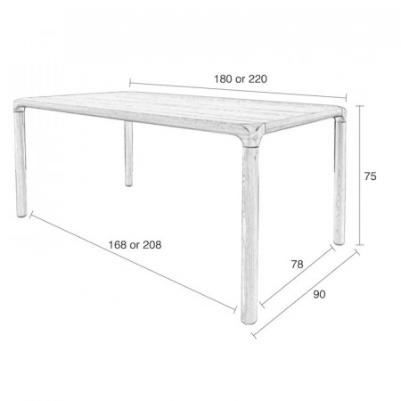 Table bois contemporaine - Storm 