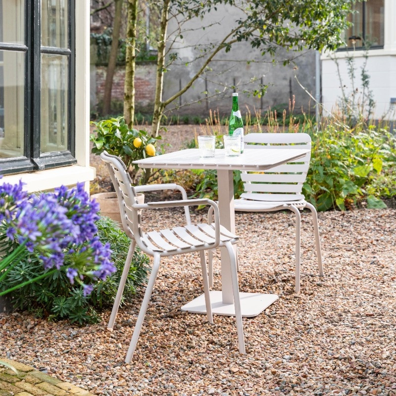 Table bistrot jardin métal blanc Vondel Zuiver