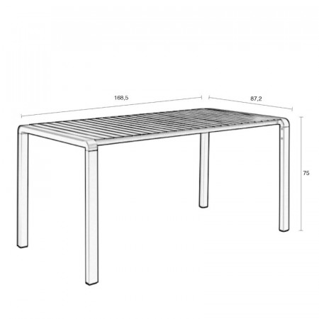 Table extérieur en métal vert kaki - Vondel Référence : CD_T32D-02