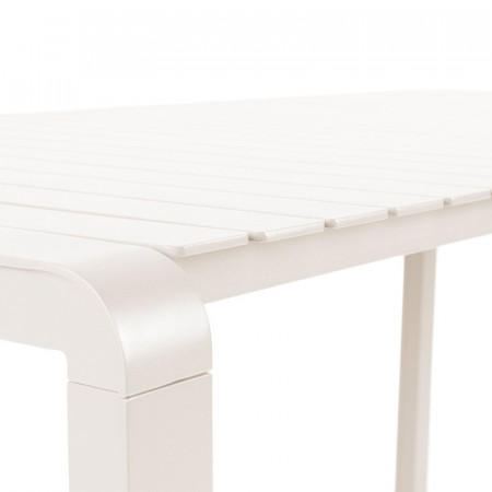 Table de jardin aluminium blanc design - Vondel 