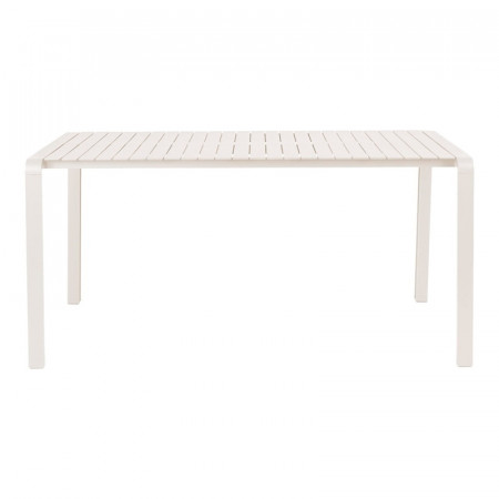 Table de jardin aluminium blanc design - Vondel 