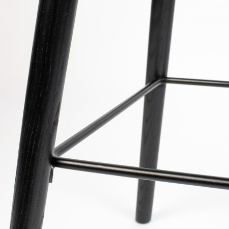 Tabouret de bar scandinave noir - Albert 