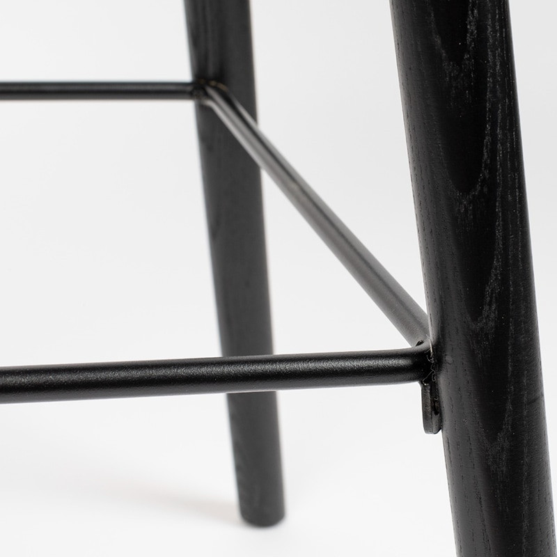 Tabouret de bar scandinave noir - Albert 