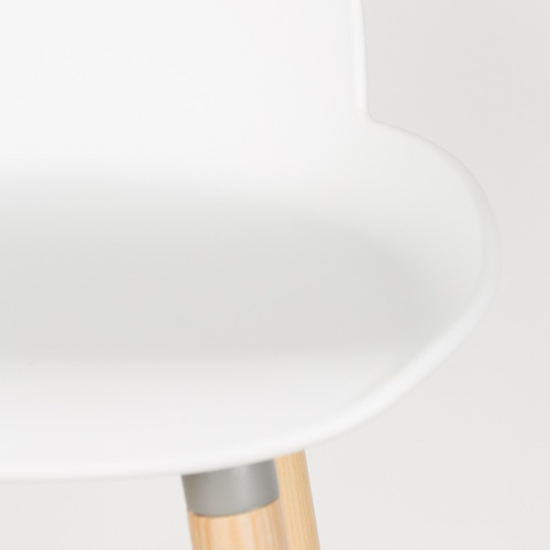 Tabouret de bar scandinave blanc - Albert 