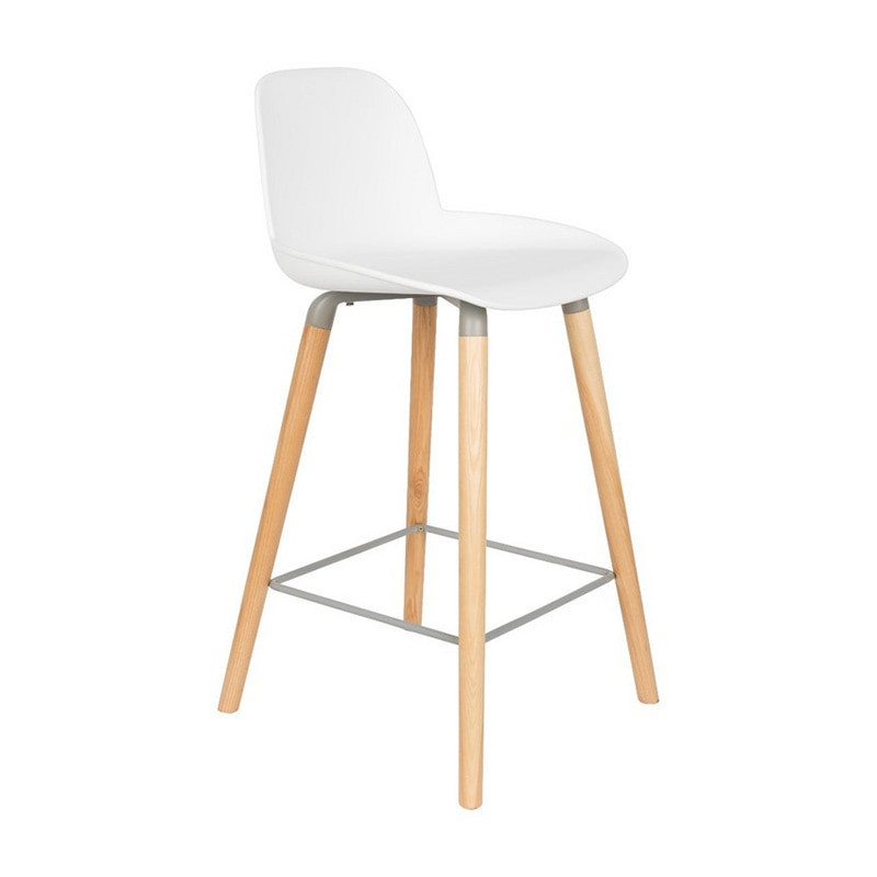 Tabouret de bar scandinave blanc Albert Zuiver