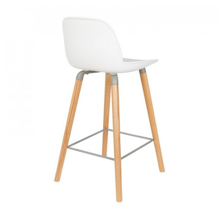 Tabouret de bar scandinave blanc - Albert 