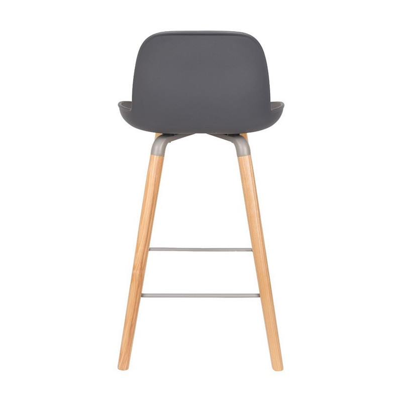 Tabouret de bar scandinave gris anthracite - Albert 