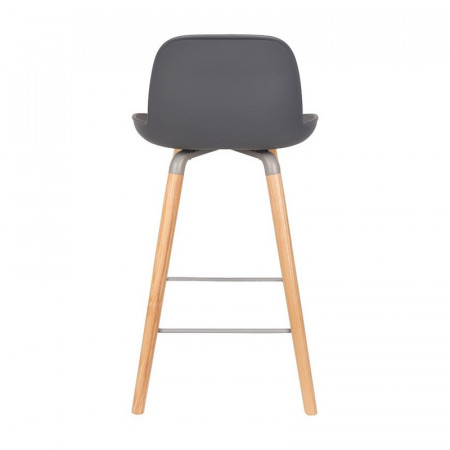 Tabouret de bar scandinave gris anthracite - Albert 