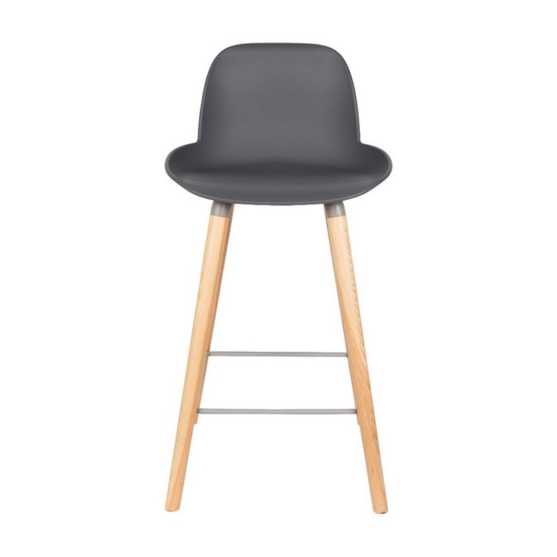 Tabouret de bar scandinave gris anthracite - Albert 