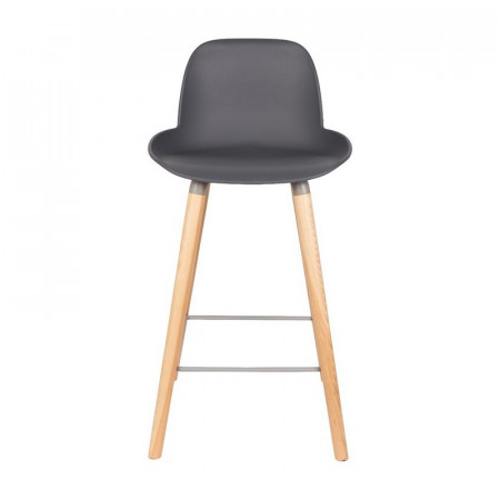 Tabouret de bar scandinave gris anthracite - Albert 