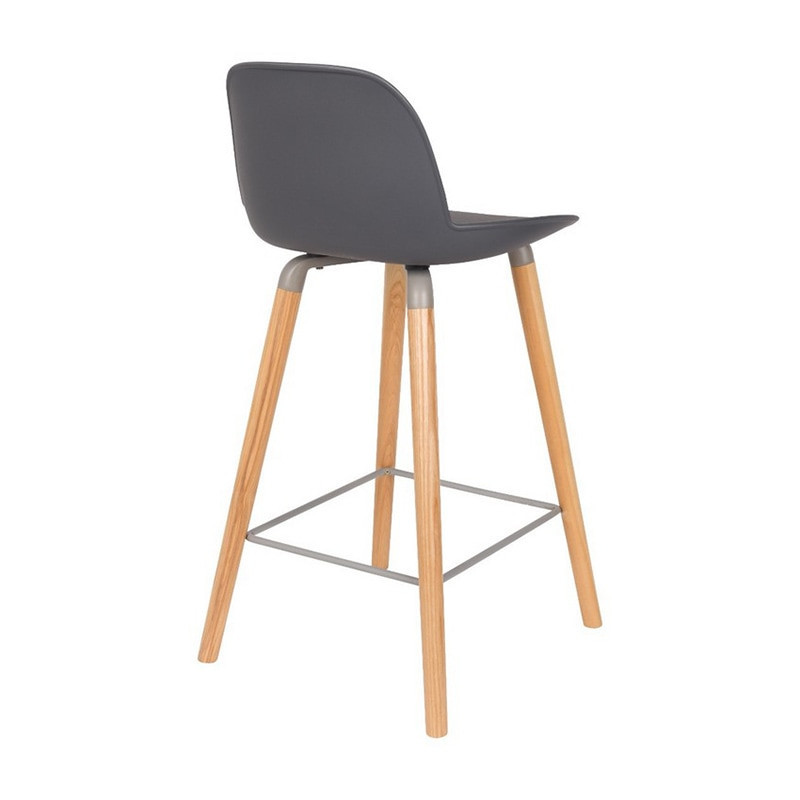 Tabouret de bar scandinave gris anthracite - Albert 