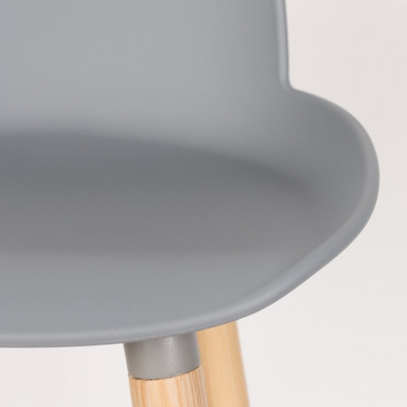 Tabouret de bar scandinave gris clair - Albert 