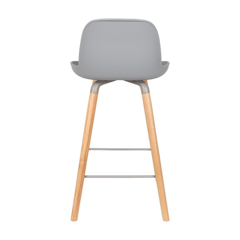Tabouret de bar scandinave gris clair - Albert 