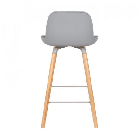 Tabouret de bar scandinave gris clair - Albert 