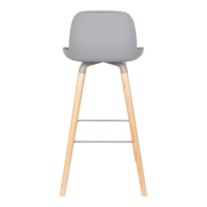 Tabouret de bar scandinave gris clair - Albert 