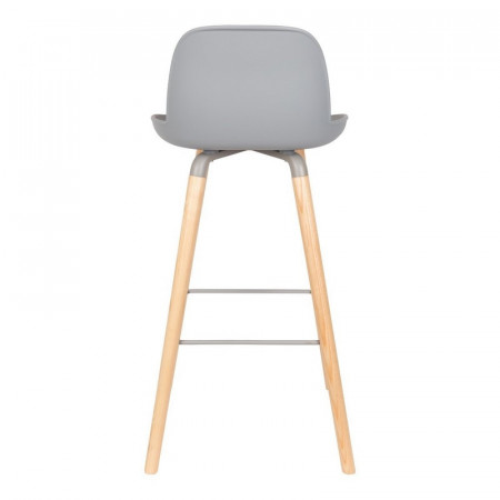 Tabouret de bar scandinave gris clair - Albert 