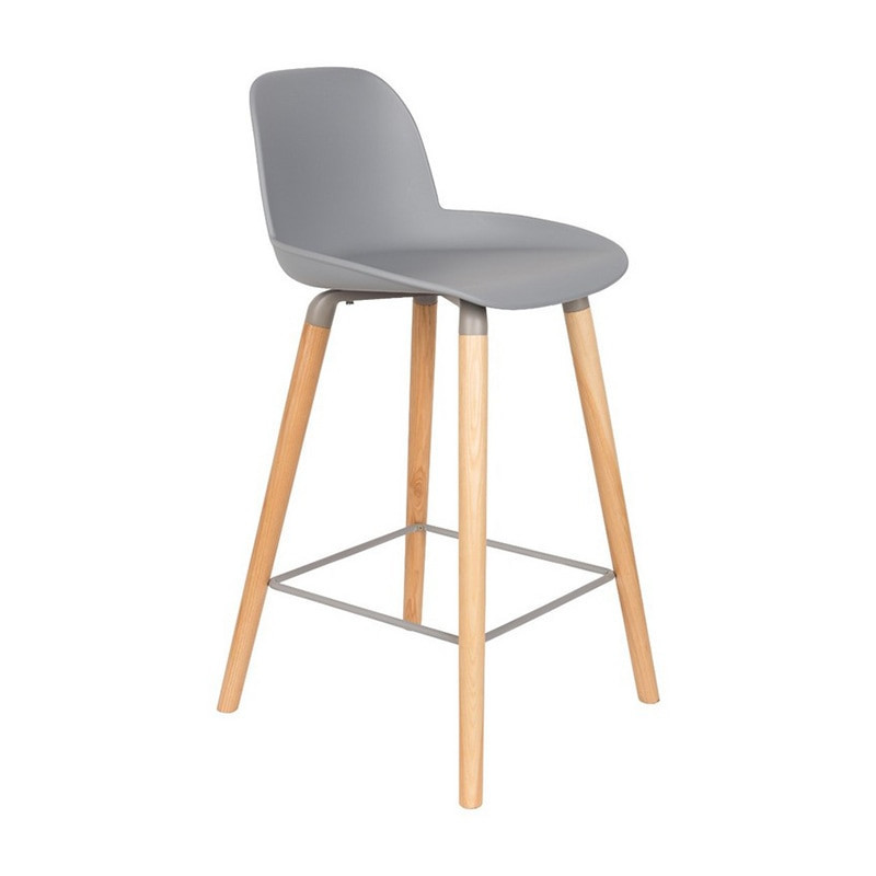 Tabouret de bar scandinave gris clair Albert Zuiver