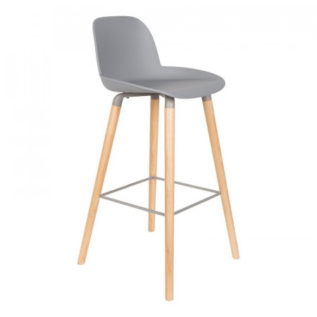 Tabouret de bar gris clair scandinave Albert Zuiver