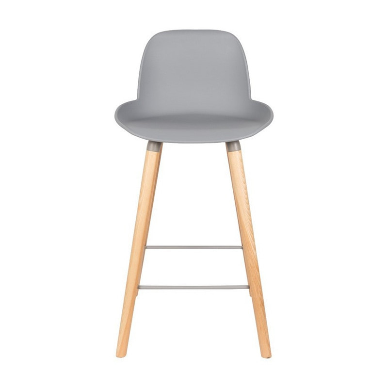 Tabouret de bar scandinave gris clair - Albert 