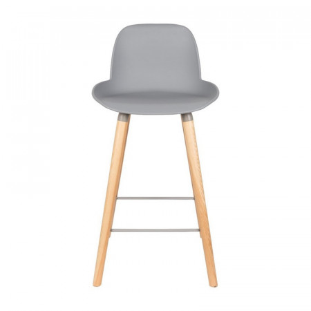 Tabouret de bar scandinave gris clair - Albert 