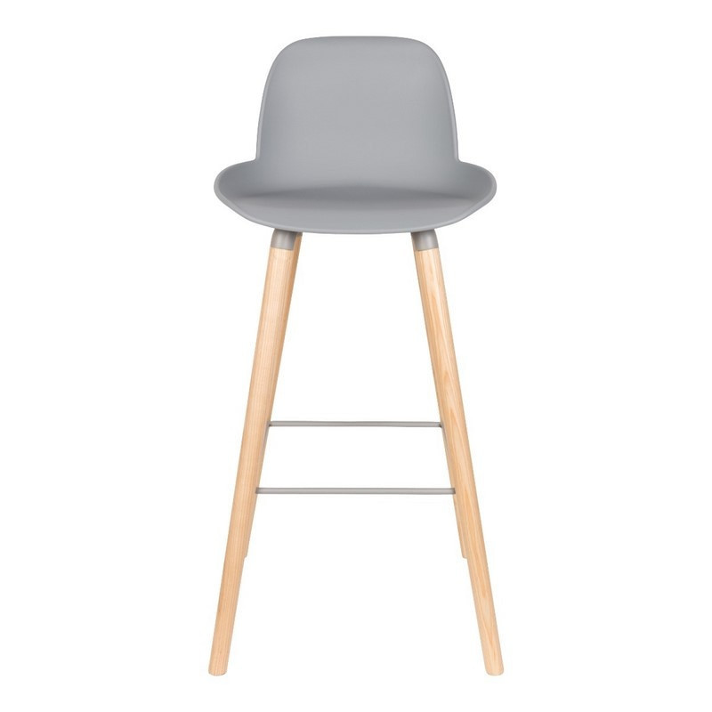 Tabouret de bar scandinave gris clair - Albert 