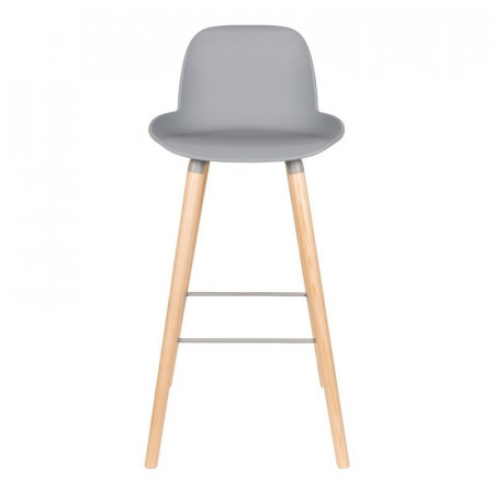 Tabouret de bar scandinave gris clair - Albert 