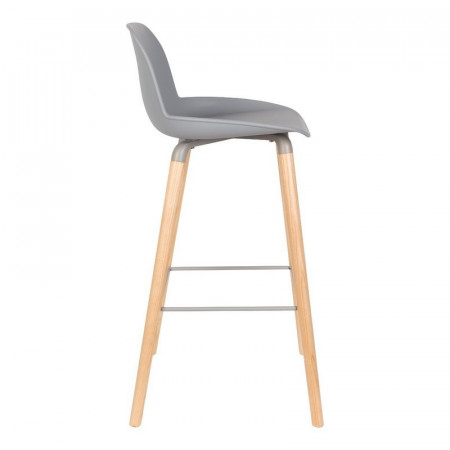 Tabouret de bar scandinave gris clair - Albert 