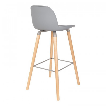 Tabouret de bar scandinave gris clair - Albert 