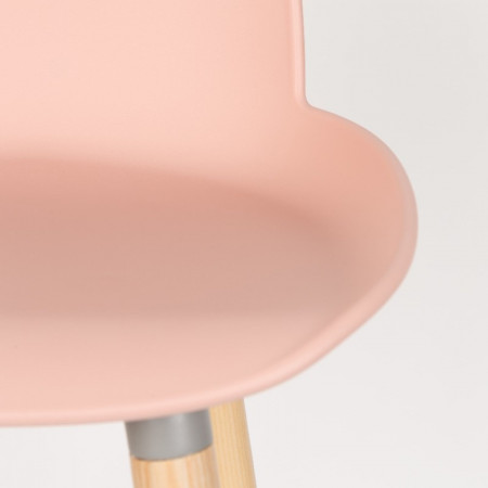 Tabouret de bar scandinave rose - Albert 