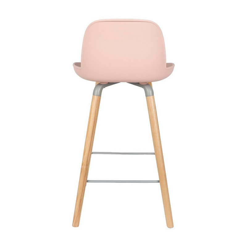 Tabouret de bar scandinave rose - Albert 