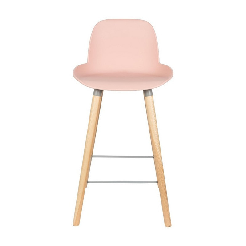 Tabouret de bar scandinave rose - Albert 