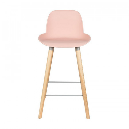 Tabouret de bar scandinave rose - Albert 