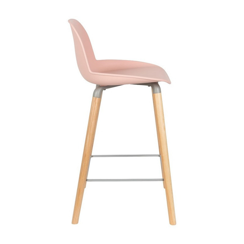 Tabouret de bar scandinave rose - Albert 