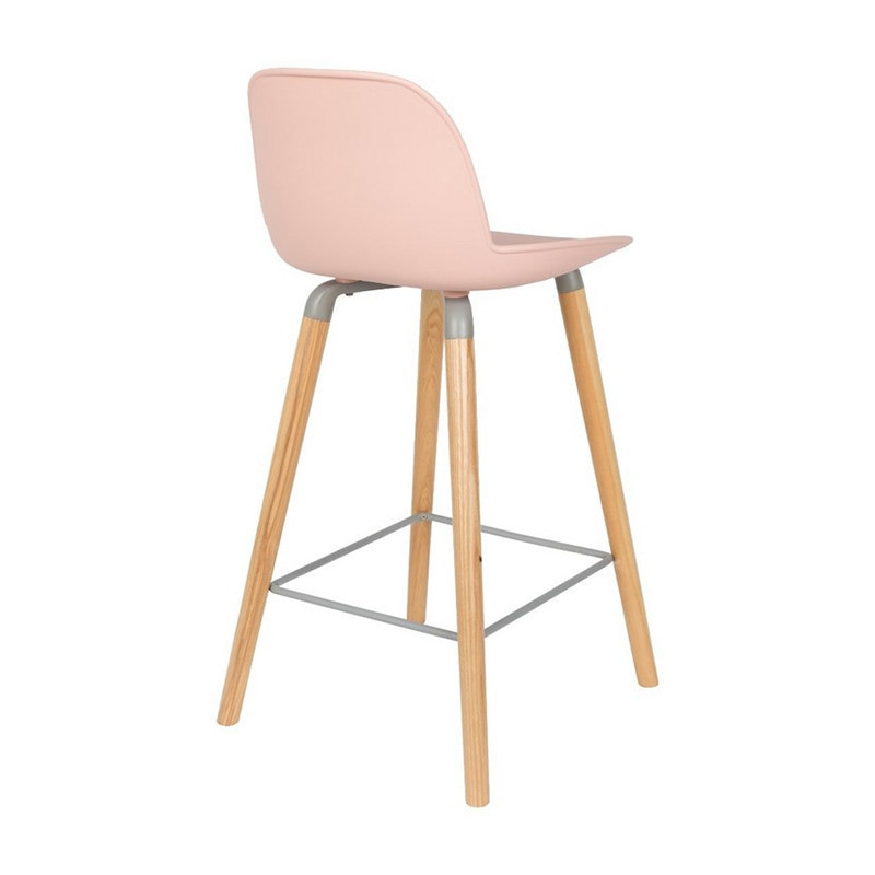 Tabouret de bar scandinave rose - Albert 