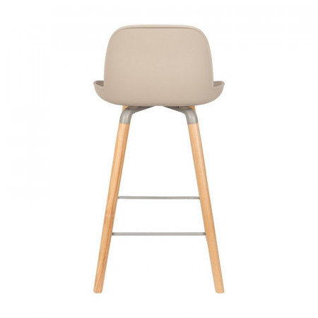 Tabouret de bar scandinave taupe - Albert 