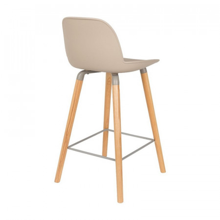 Tabouret de bar scandinave taupe - Albert 